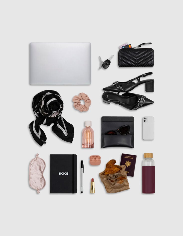 Schwarze Cabas-Tasche gestepptes Leder Damen-7 Schwarze Cabas-Tasche gestepptes Leder Damen-7