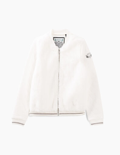Ecru vest in baseball stijl voor meisjes - IKKS