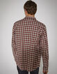 Chemise SLIM rouge &agrave; motif carreaux Homme-2