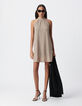 Lockeres goldenes Kleid mit Schnürung hinten Damen-2