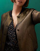 I.Code gold quilted baseball jacket-1