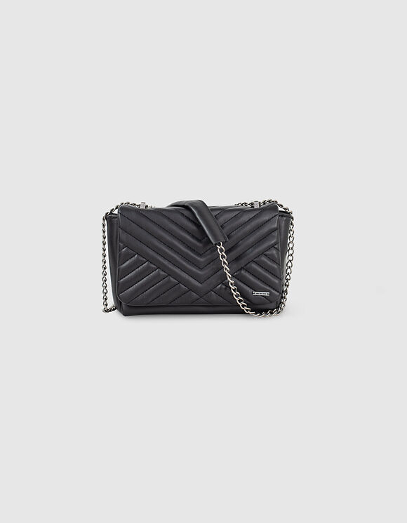 Girls’ black quilted bag