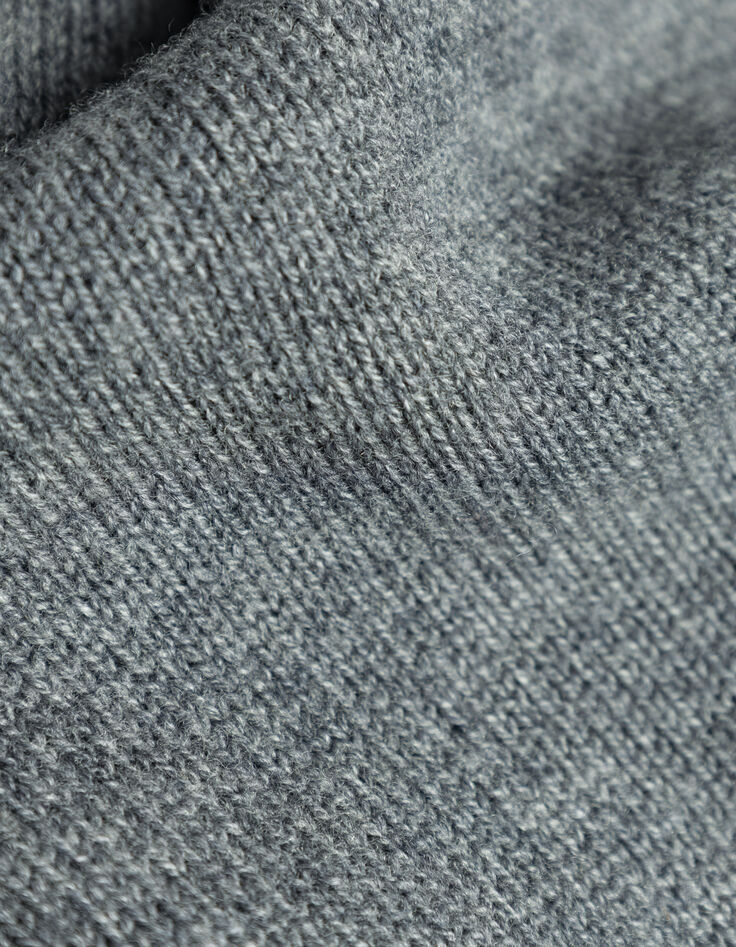 Robe pull grise tricot torsades placées Femme-8 Robe pull grise tricot torsades placées Femme-8