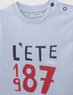 Baby boys' blue slogan T-shirt-2