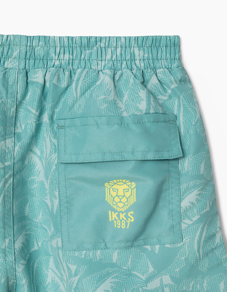 Boys' emerald leaf print swim shorts -4 Boys' emerald leaf print swim shorts -4