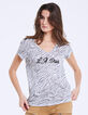 Tee-shirt imprimé zèbre message L.A Drive femme-2