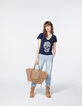 Camiseta algodón tratamiento acid wash visual rock mujer-5