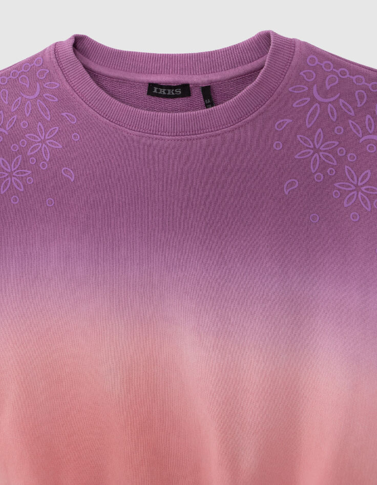 Sudadera rosa felpa efecto deep dye ni&ntilde;a-2
