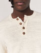 Pull tunisien off white tricot Homme-2