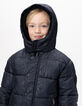 Boys’ navy padded jacket with graphic fur-lined hood-2