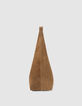 Sac Hobo camel cuir velours-4