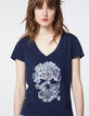 Camiseta algodón tratamiento acid wash visual rock mujer-4