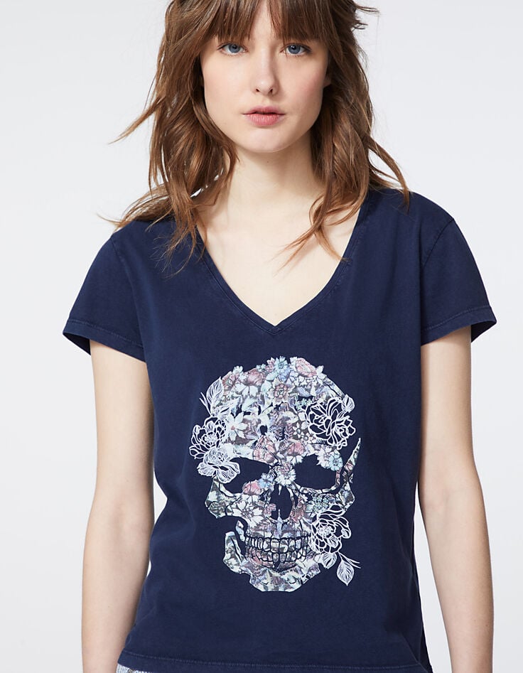 Camiseta algodón tratamiento acid wash visual rock mujer-4 Camiseta algodón tratamiento acid wash visual rock mujer-4