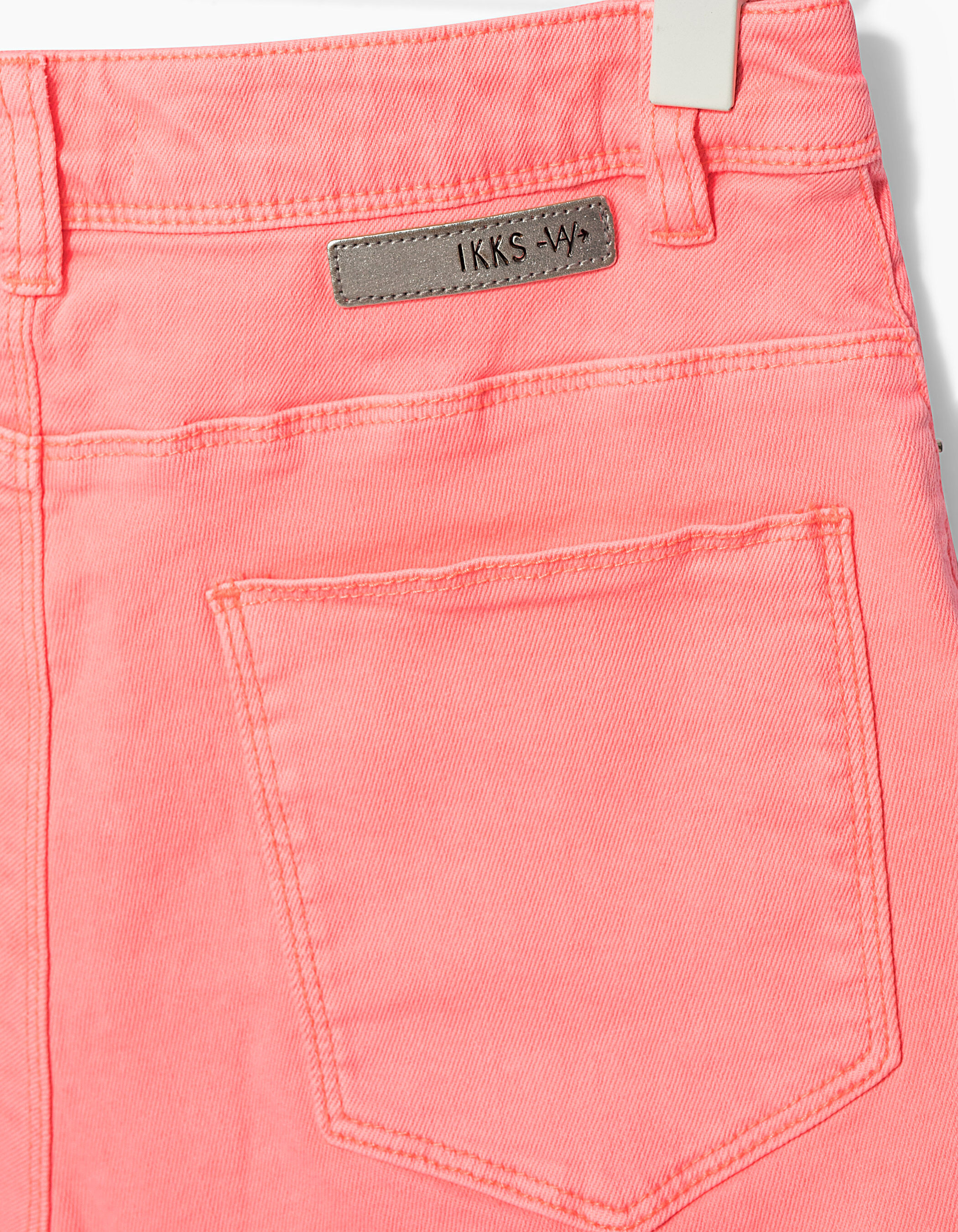 Neon pink jean shorts new arrivals