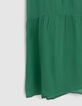 Women’s green wrap long dress-6