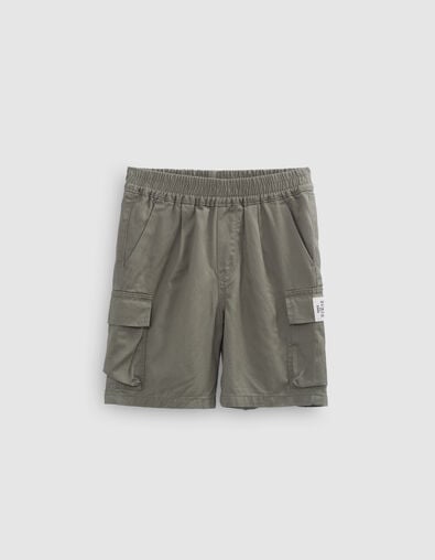 Bermuda JOGGER kaki mix Lyocell gar&ccedil;on - IKKS