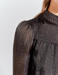 Pure Edition damesblouse opstaande zijden kraag gouddraad-2