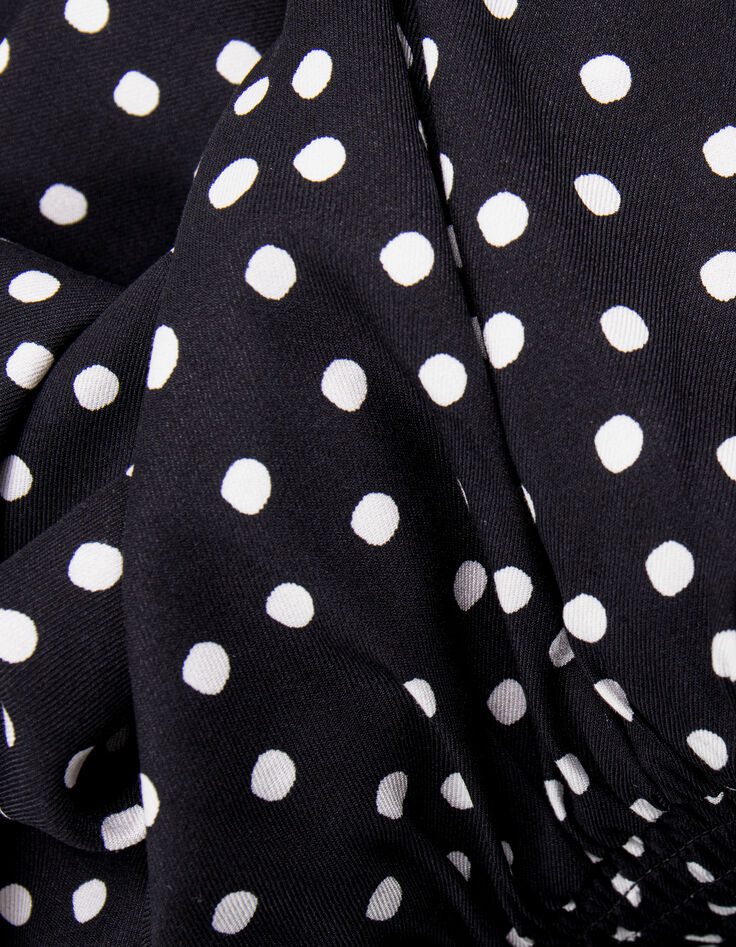 Schwarzes LENZING&trade; ECOVERO&trade; Kleid mit Polka-Dot-Print f&uuml;r -7