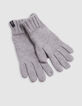 Guantes grises de punto reciclado para niño-2