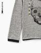 Boys’ medium grey Halloween skull T-shirt -7