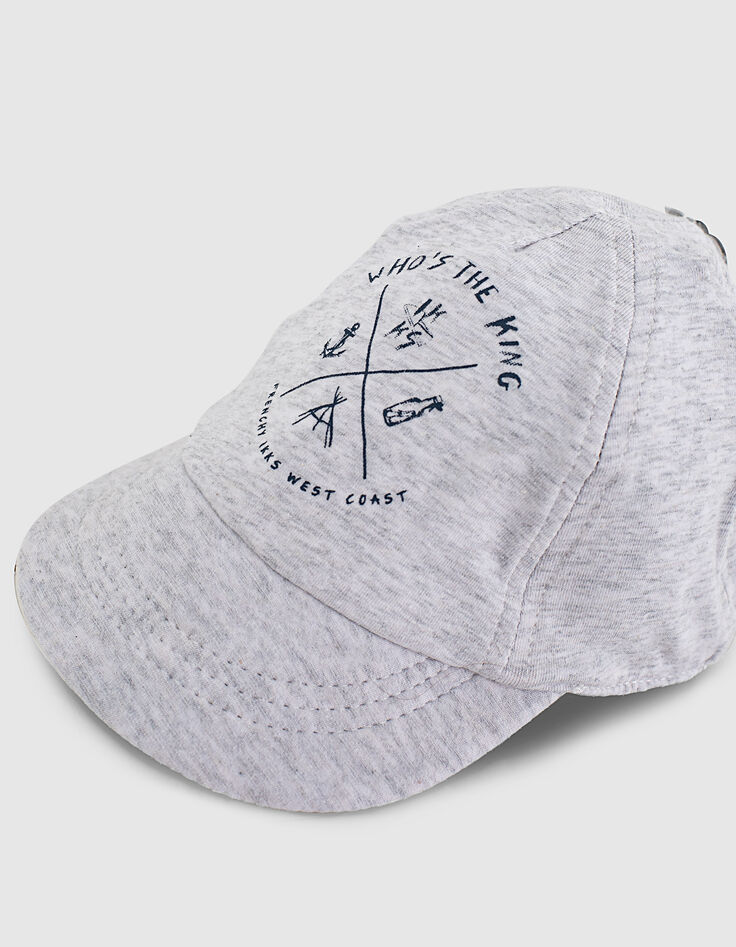 Casquette blanc cassé imprimé toile de Jouy bébé garçon -5