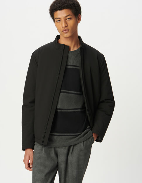 Sous-doudoune noire col montant Homme - IKKS