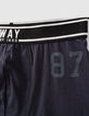 Boxers navy letterprint en grijs jongens -4