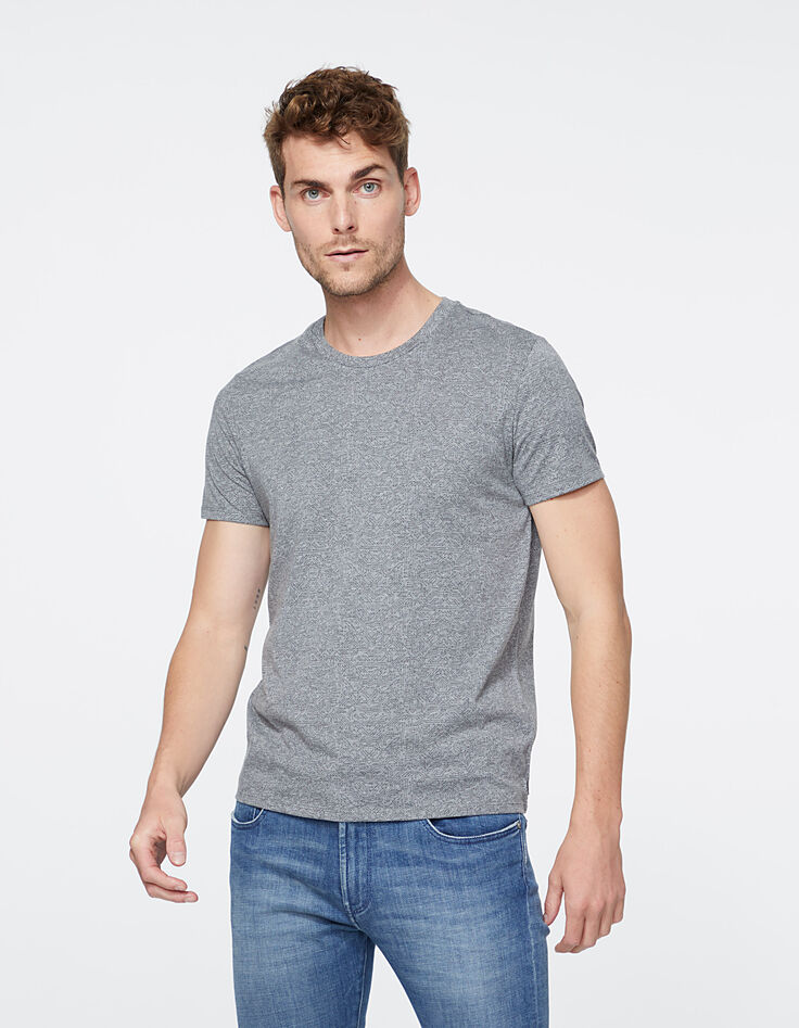Men’s slate grey circuit-print T-shirt-2