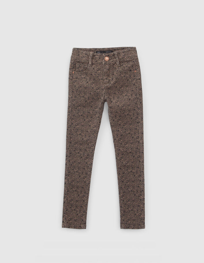 Girls’ khaki leopard-heart print SKINNY jeans-1