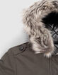 Parka r&eacute;versible bronze et matelass&eacute;e m&eacute;tallis&eacute;e fille-6