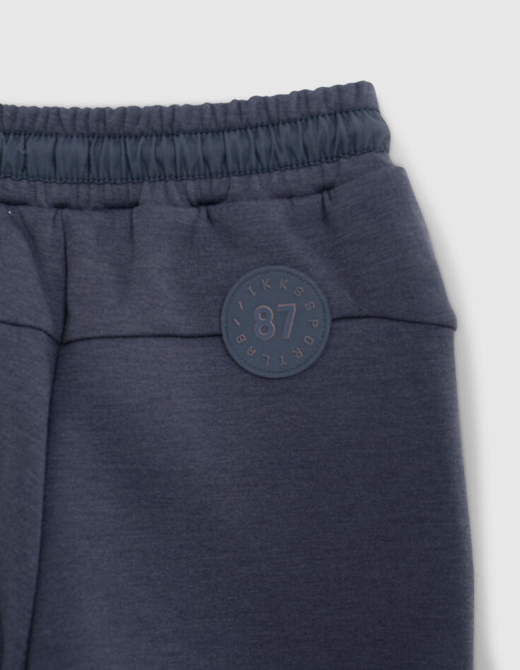 Boy's grey bi-material jogging suit with zipped pockets-7 Boy's grey bi-material jogging suit with zipped pockets-7