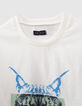 T-shirt blanc cassé à visuel lynx garçon -2