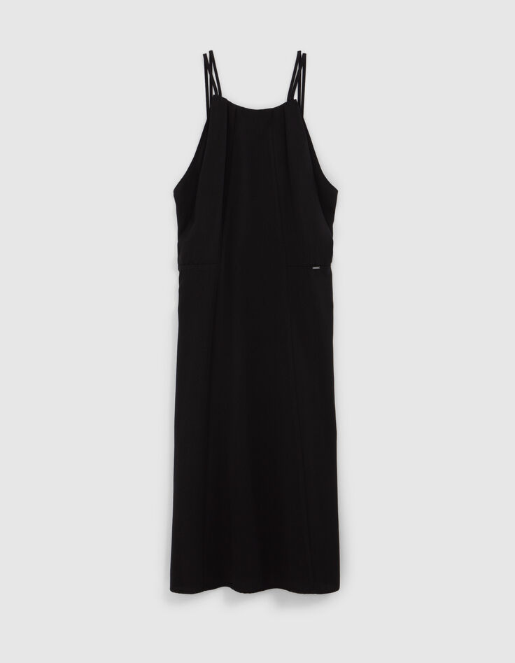 Robe longue noire recyclée Femme-6 Robe longue noire recyclée Femme-6