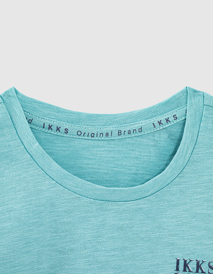 Lichtturquoise T-shirt Essentials jongens  - IKKS