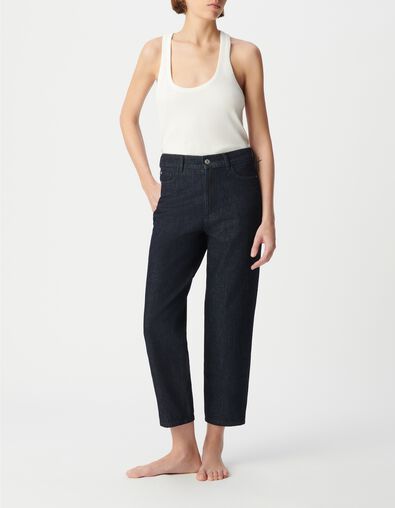 Rauwe blauwe rechte jeans voor dames - IKKS