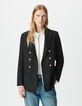 Zwart blazer tweedstijl met glitters Dames-2