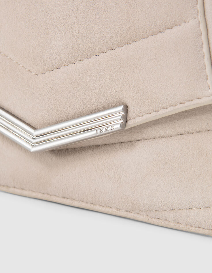 THE 1. Clutch SEASONALS Women's chalk suede bag-4