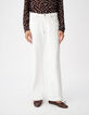 Jean bootcut blanc taille basse Femme-3