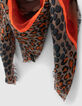 Fular caqui estampado camuflaje y leopardo mujer-5