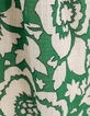 Women's green maxi tropical print long dress-8