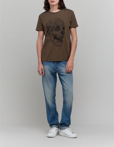 T-shirt laurel organic cotton skull-card Men - IKKS