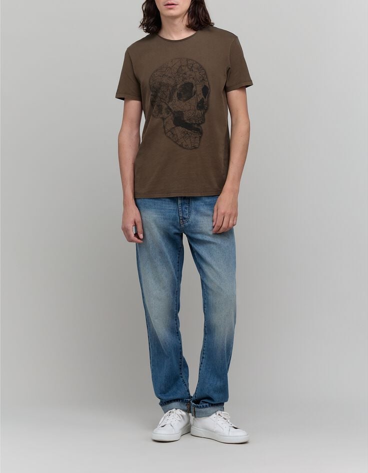 T-shirt laurel organic cotton skull-card Men-1