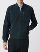 Men&rsquo;s ink suede bomber jacket-5