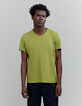 Men’s moss organic cotton Essential V-neck T-shirt-1