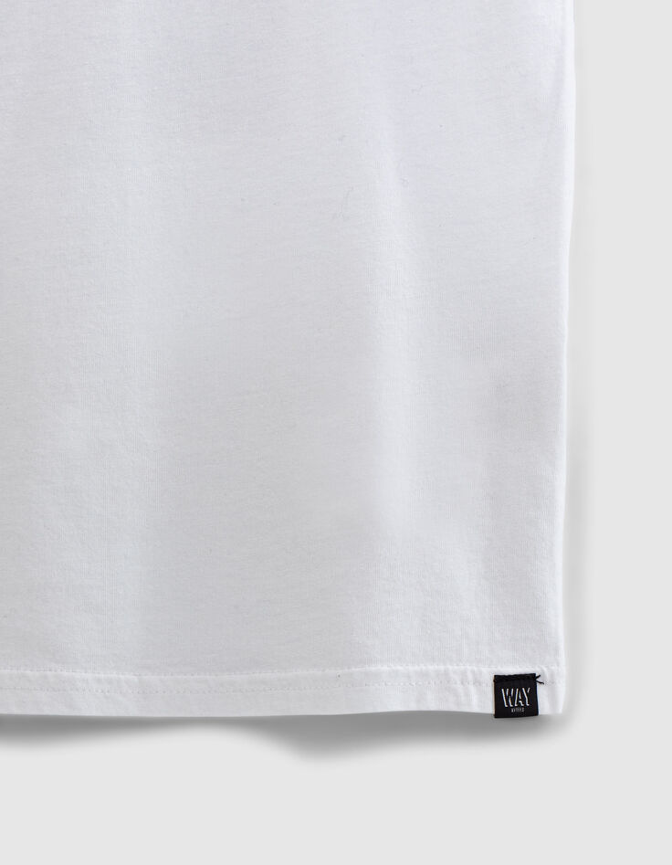 Wit T-shirt geborduurde golf achter jongens-4