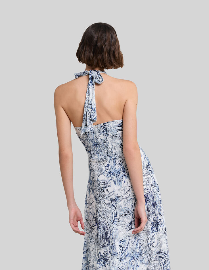 Robe écrue LENZING™ ECOVERO™ imprimé tatoo Femme-3