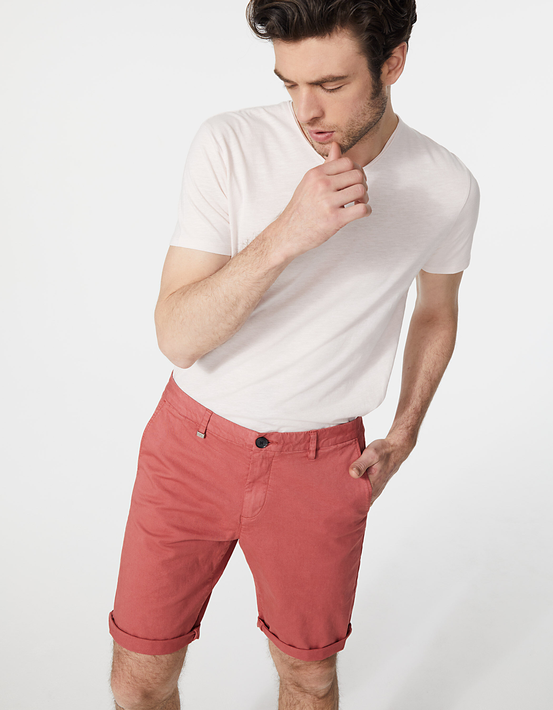Chino rose homme clearance