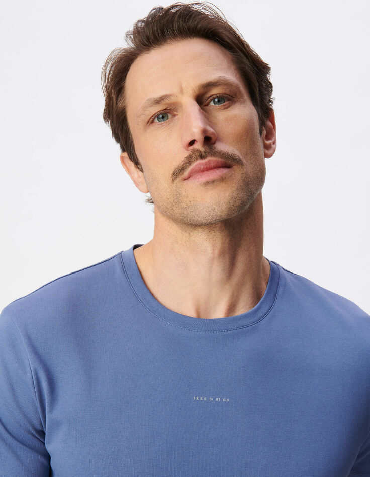 Blaues T-Shirt mit ABSOLUTE DRY Logo-Detail Herren-4