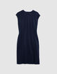 Women’s navy Milano knit split dress-6