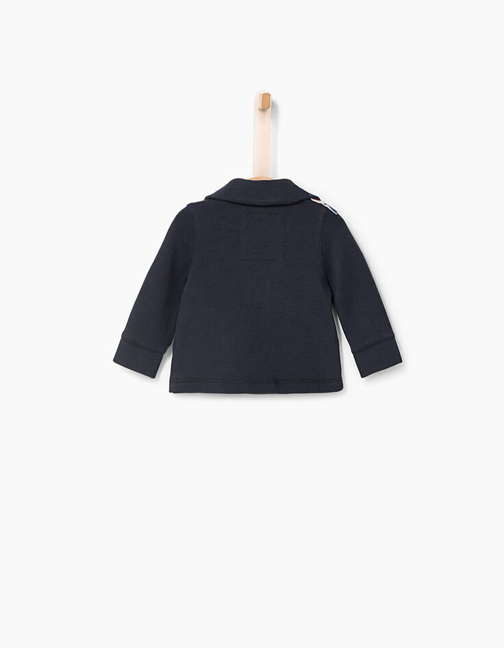 Cardigan marine esprit caban bébé garçon-3
